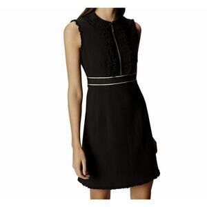 KAREN MILLEN Ruffle Trim Smart Dress Size 6